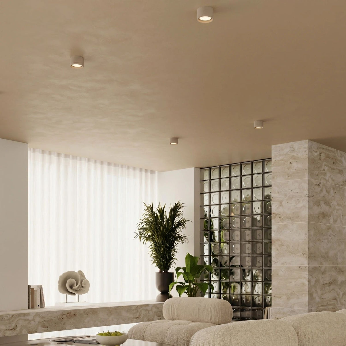 
Design Deckenlampe „Modo“ 2-flammig - Taupe