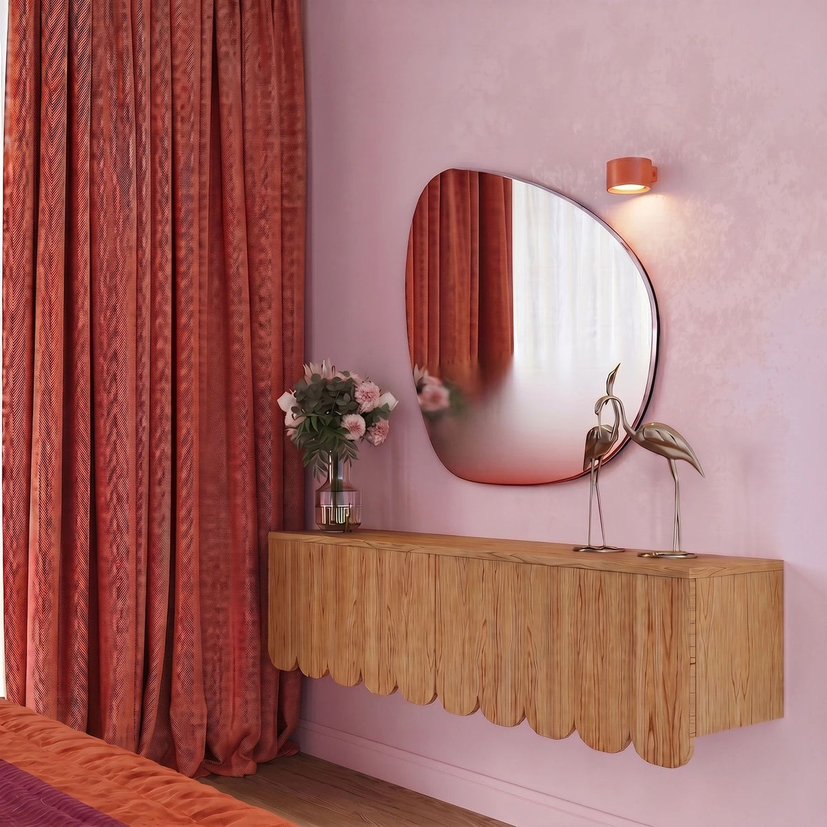 
Design Wandlampe „Modo“ 1-flammig - Ockerrot