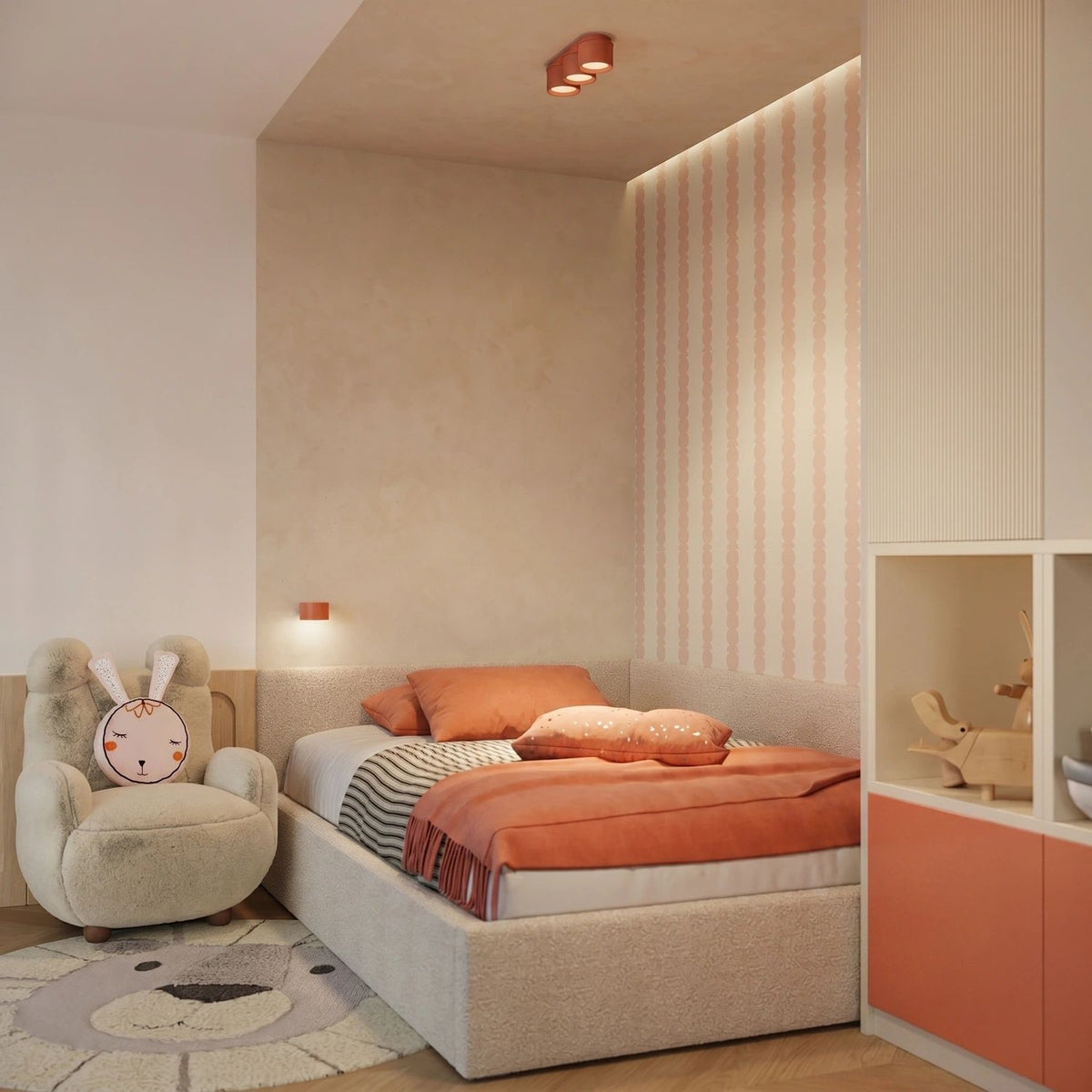 
Design Wandlampe „Modo“ 1-flammig - Ockerrot