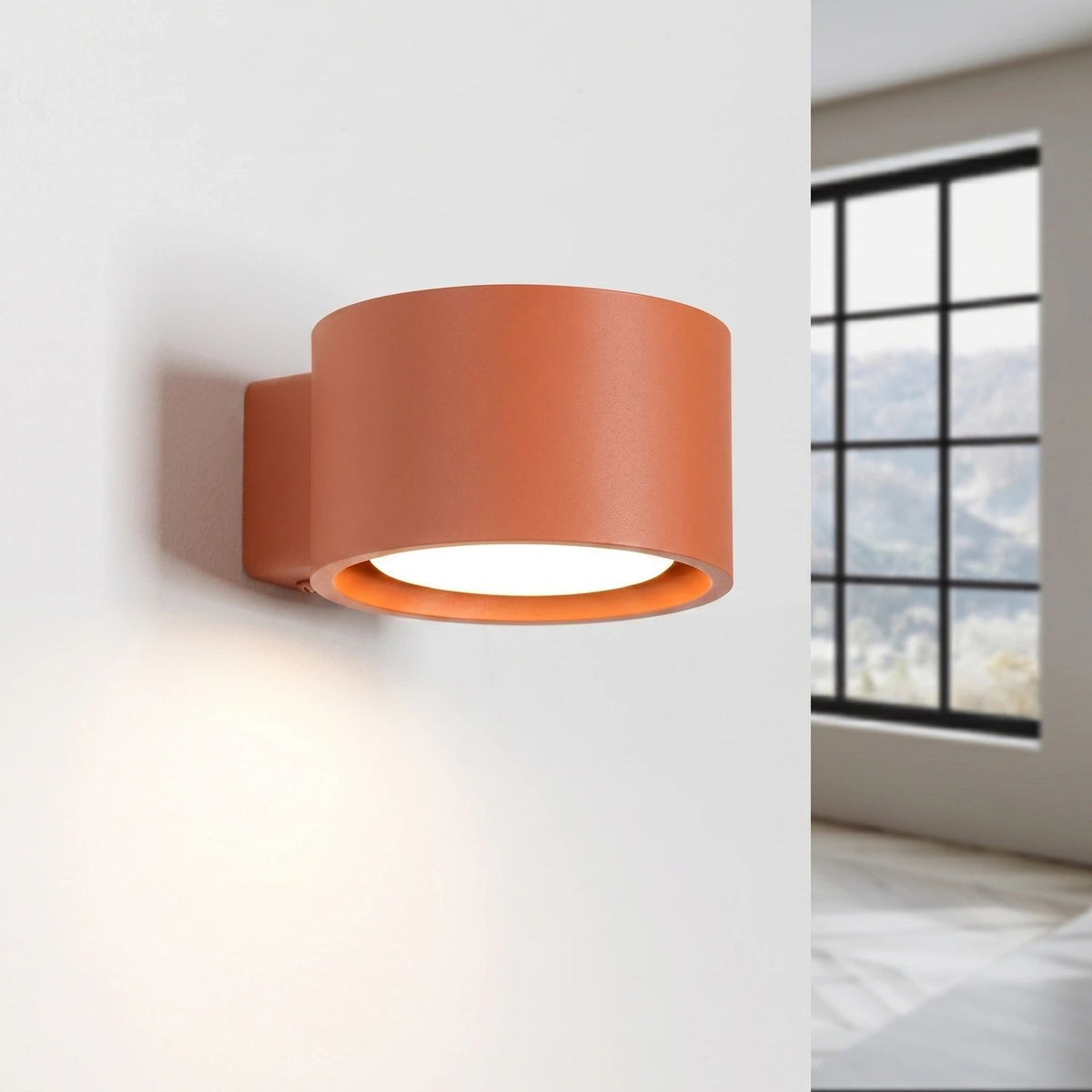 
Design Wandlampe „Modo“ 1-flammig - Ockerrot