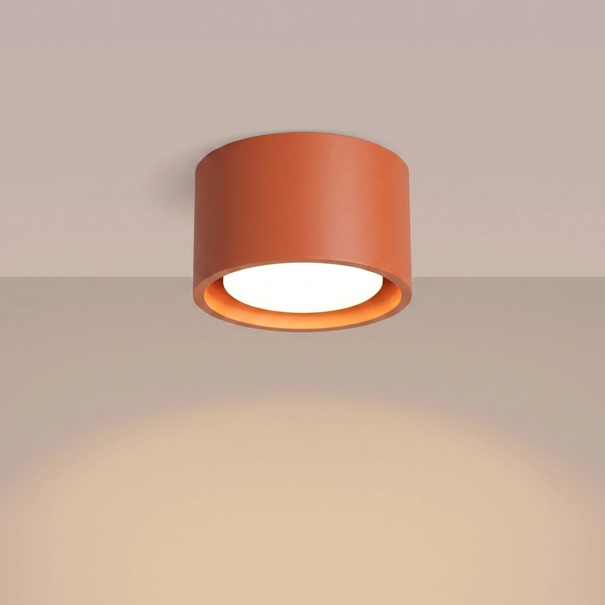 
Design Deckenlampe „Modo“ 1-flammig - Ockerrot