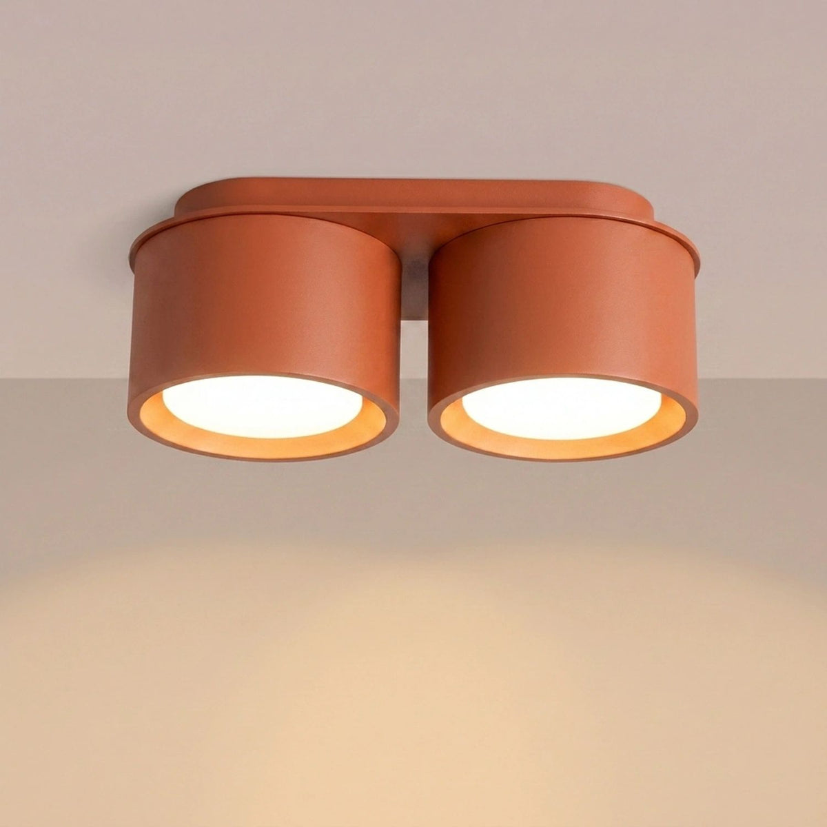 
Design Deckenlampe „Modo“ 2-flammig - Ockerrot