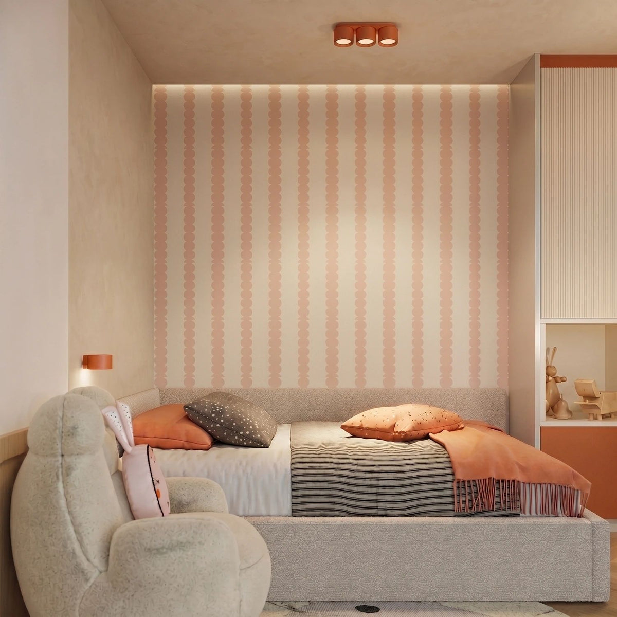 
Design Deckenlampe „Modo“ 3-flammig - Ockerrot