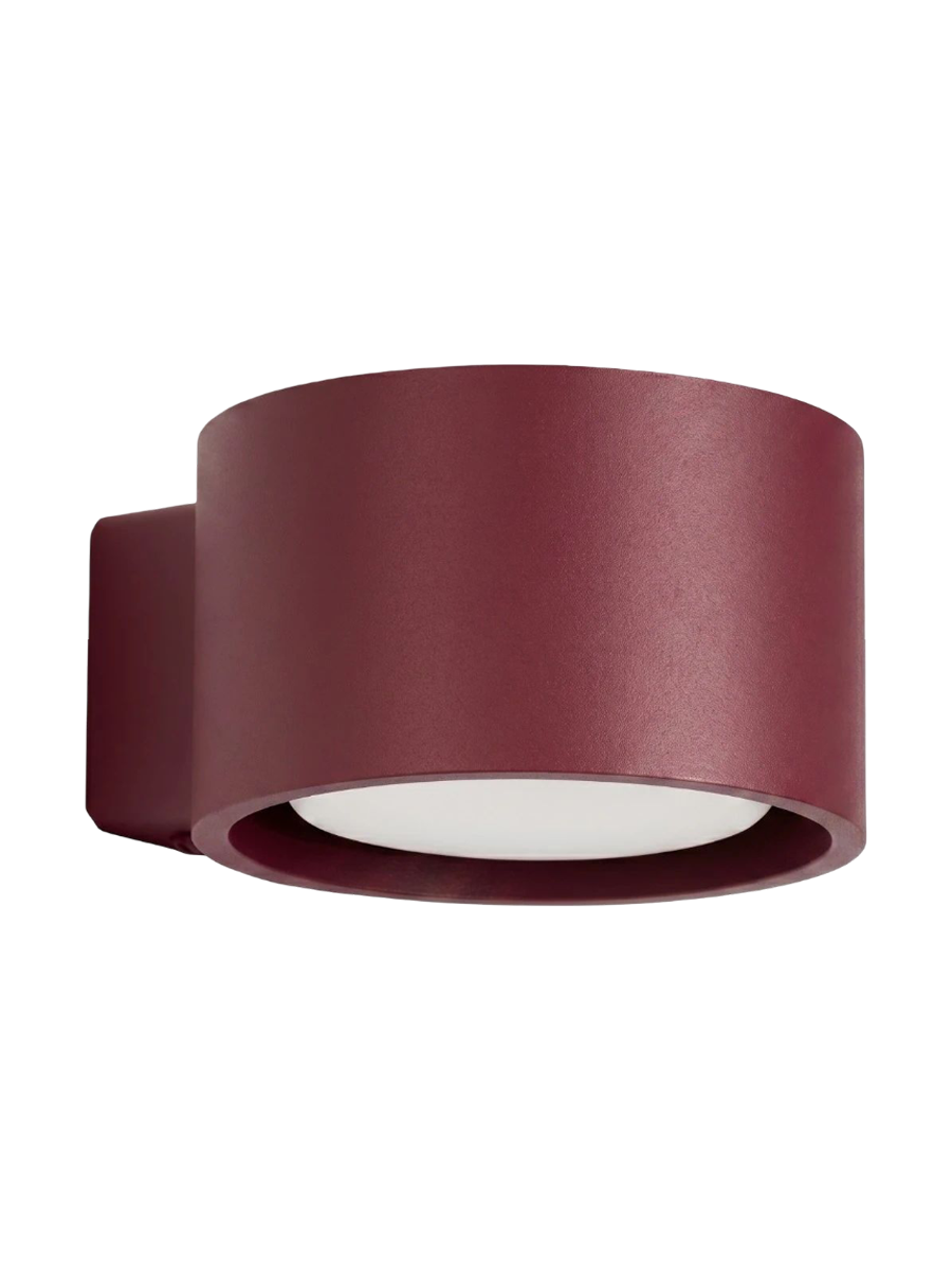 
Design Wandlampe „Modo“ 1-flammig - Burgundrot