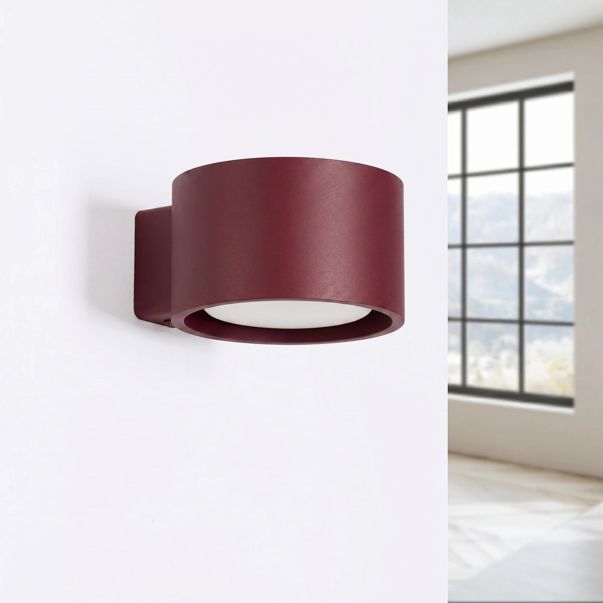 
Design Wandlampe „Modo“ 1-flammig - Burgundrot