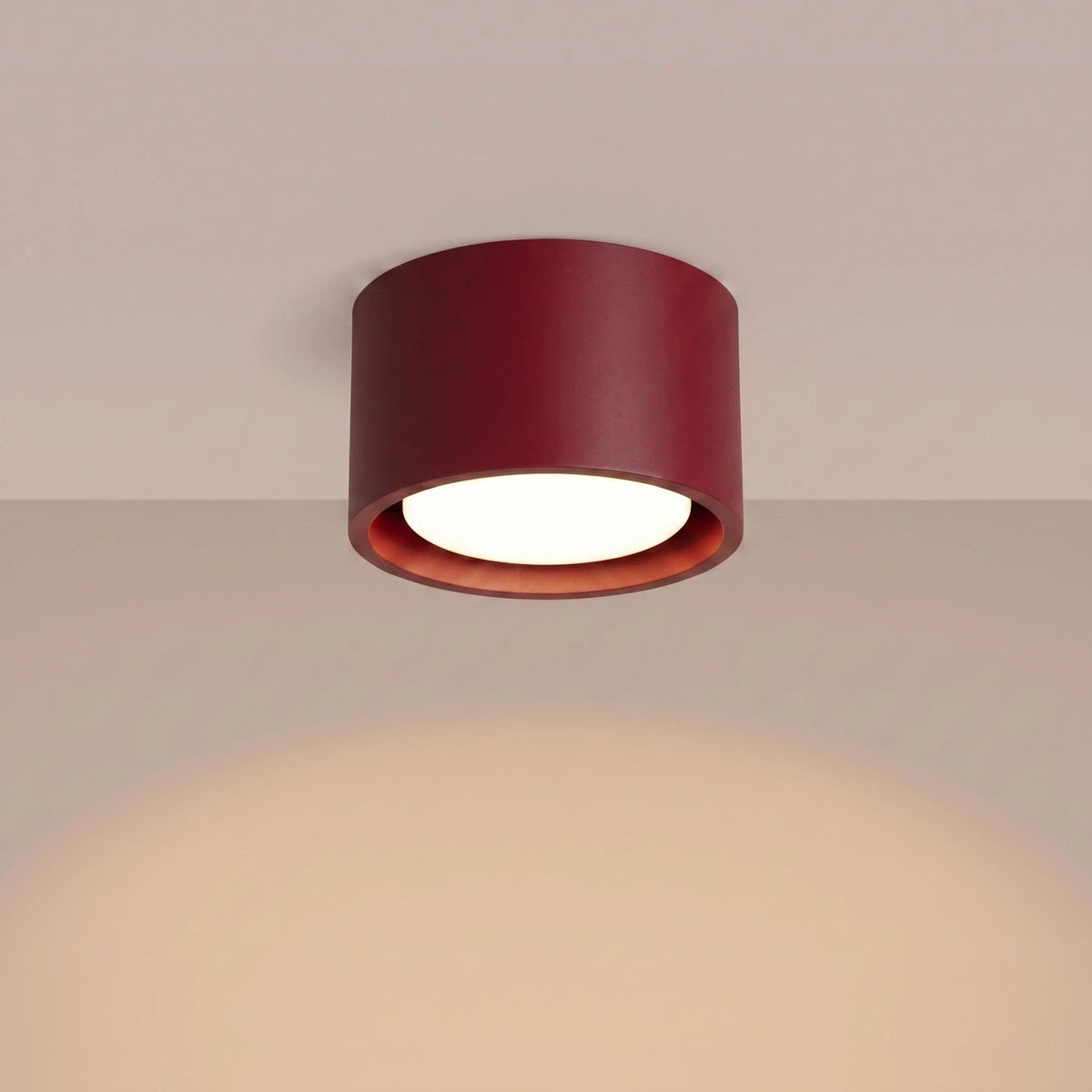 
Design Deckenlampe „Modo“ 1-flammig - Burgundrot