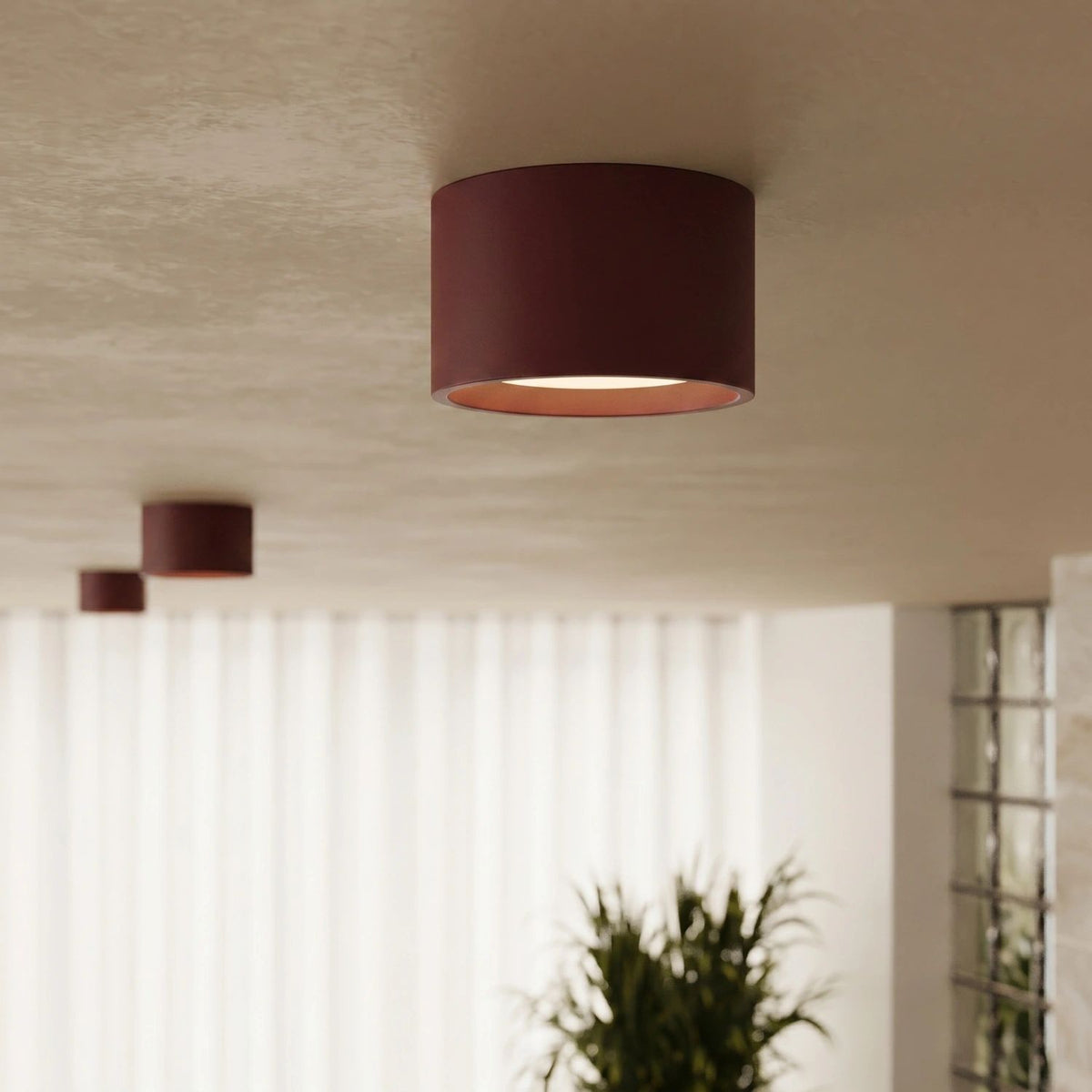 
Design Deckenlampe „Modo“ 2-flammig - Burgundrot