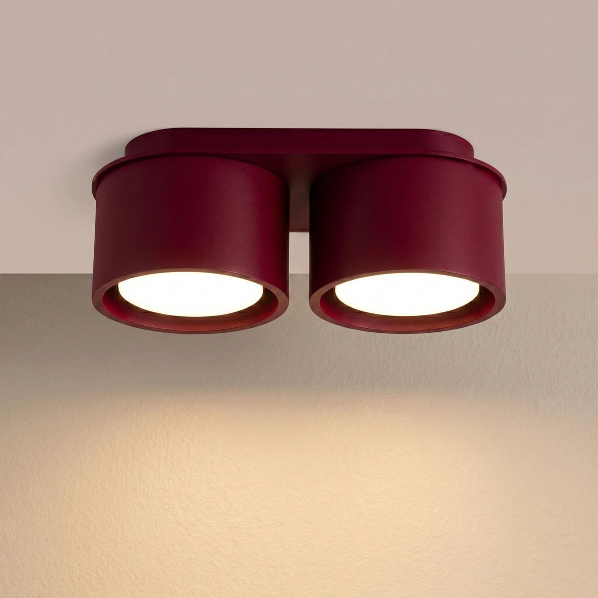 
Design Deckenlampe „Modo“ 2-flammig - Burgundrot