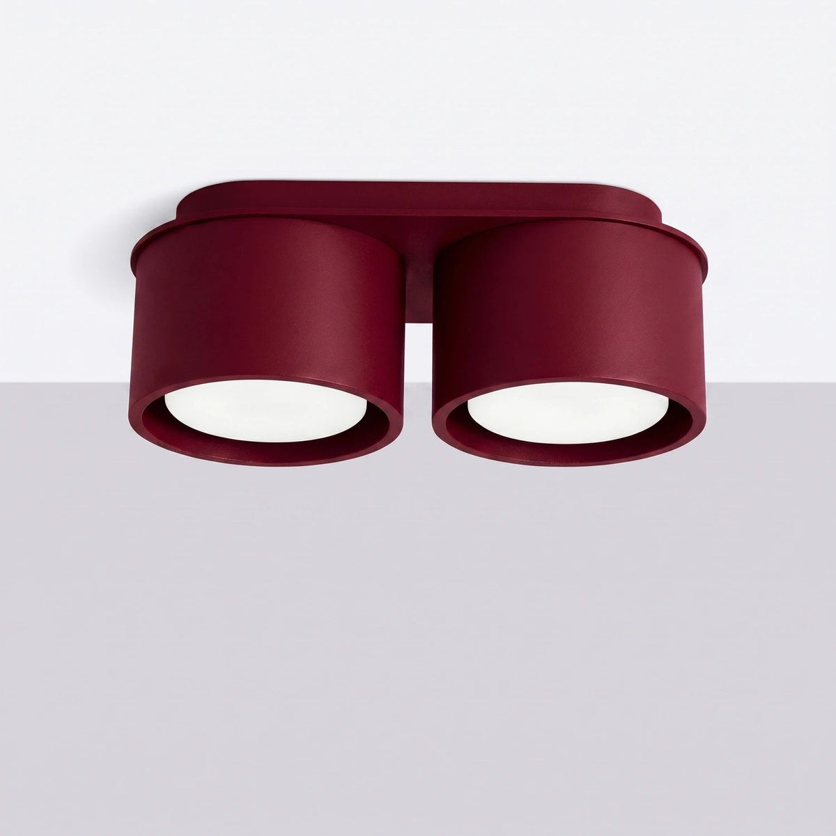 
Design Deckenlampe „Modo“ 2-flammig - Burgundrot