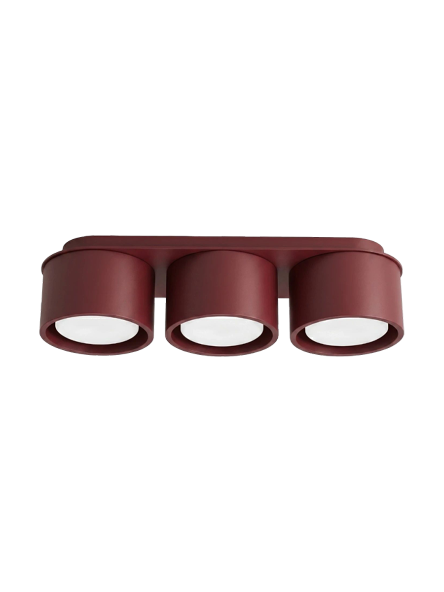 
Design Deckenlampe „Modo“ 3-flammig - Burgundrot