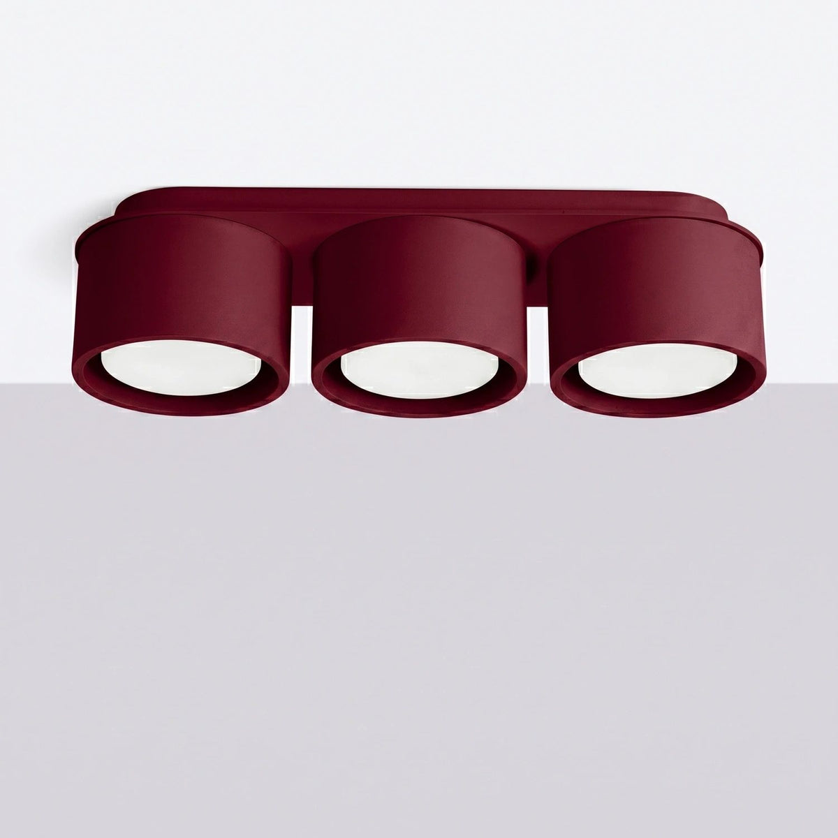 
Design Deckenlampe „Modo“ 3-flammig - Burgundrot