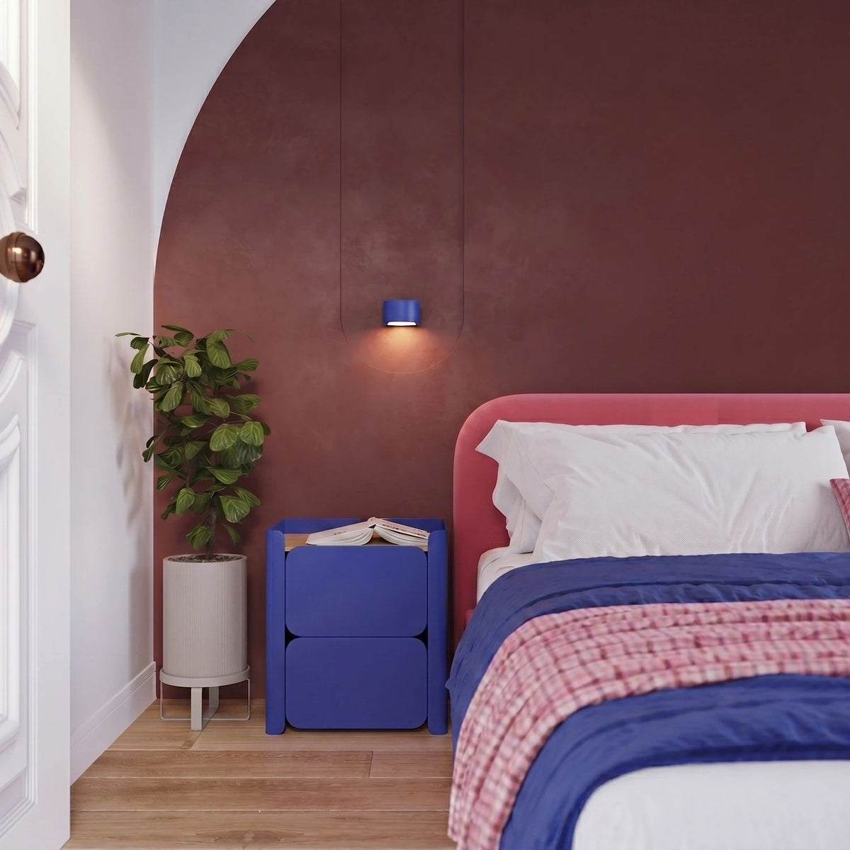 
Design Wandlampe „Modo“ 1-flammig - Ultramarin
