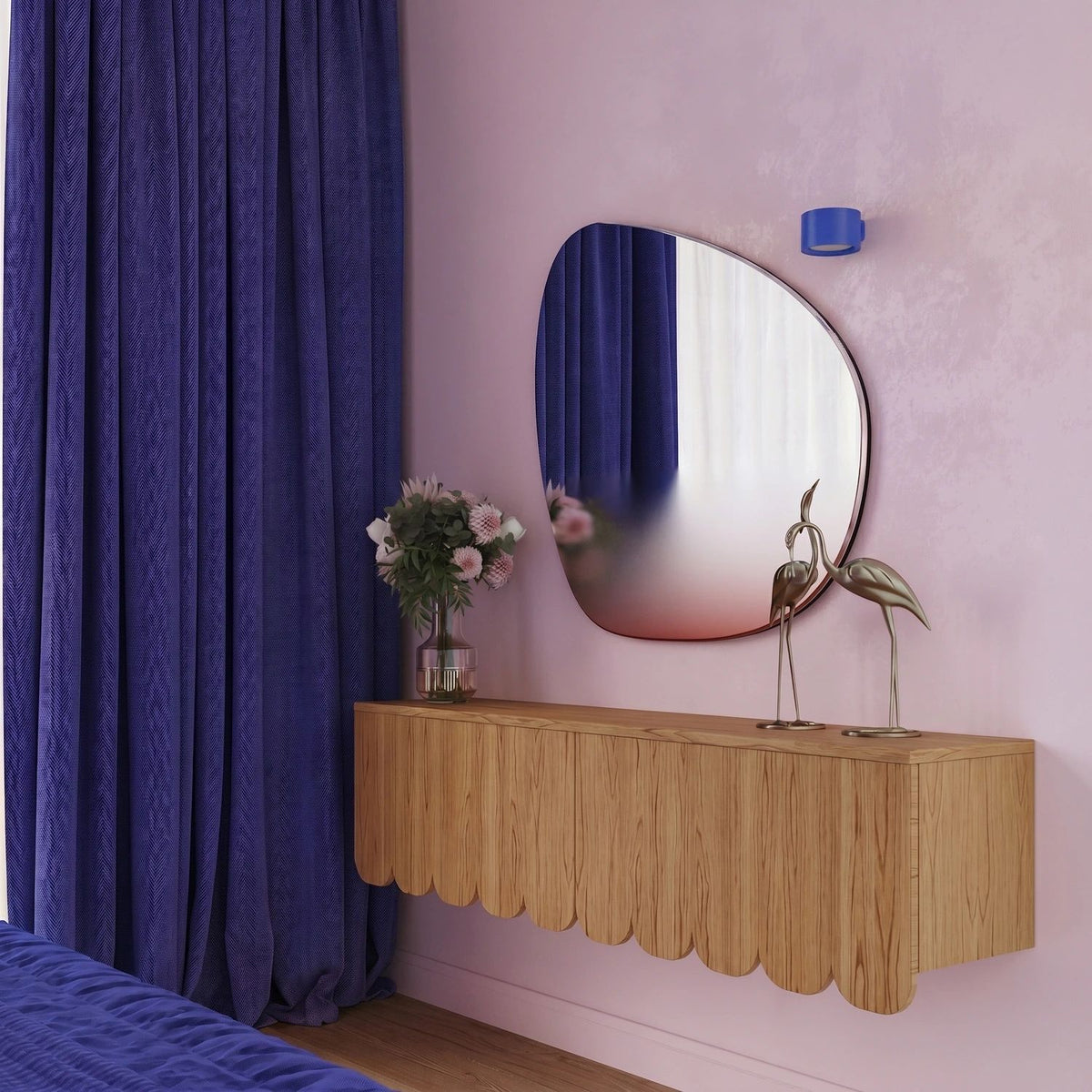 
Design Wandlampe „Modo“ 1-flammig - Ultramarin