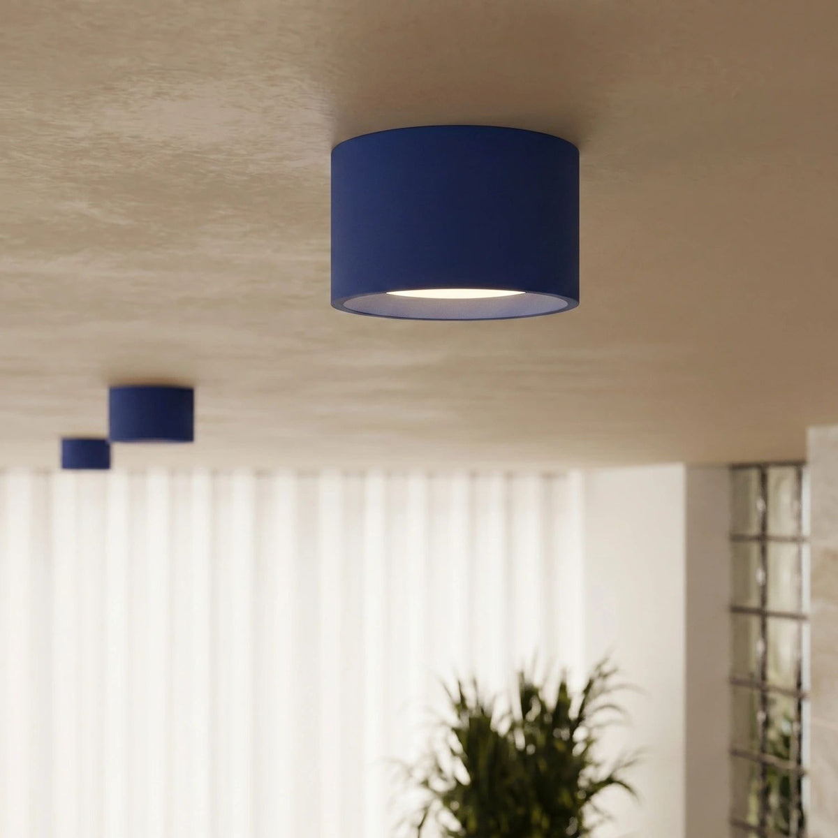 
Design Deckenlampe „Modo“ 1-flammig - Ultramarin