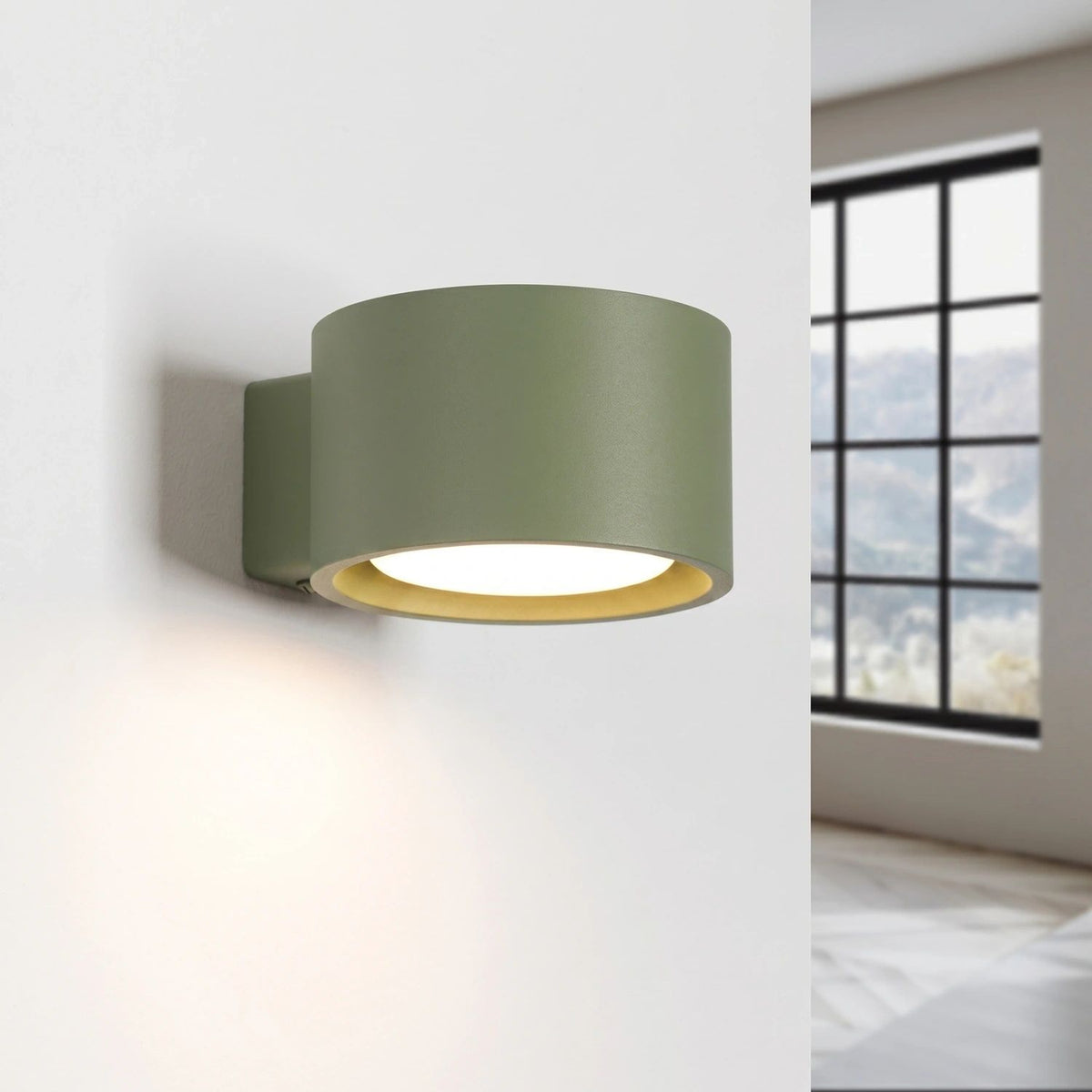 
Design Wandlampe „Modo“ 1-flammig - Olivgrün