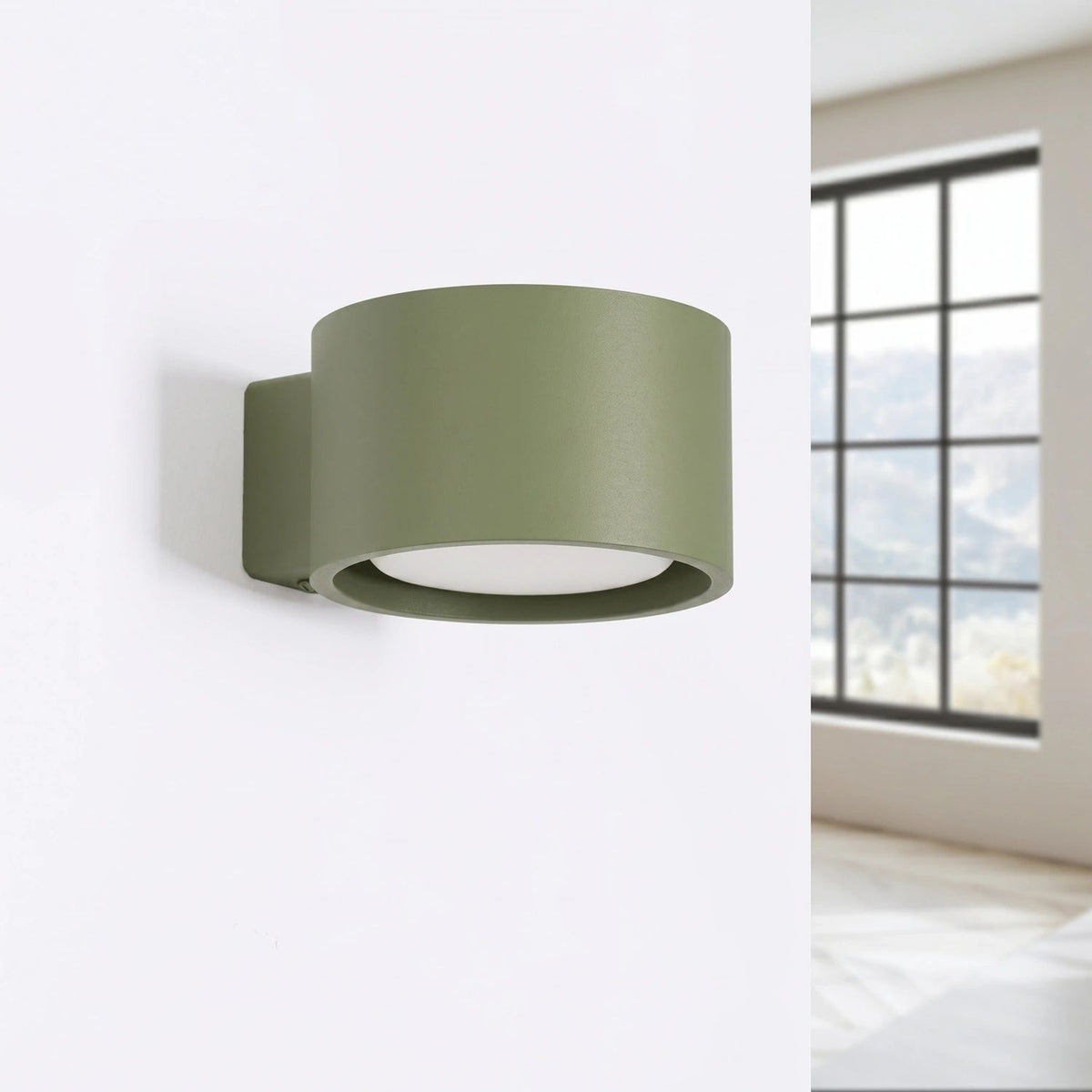 
Design Wandlampe „Modo“ 1-flammig - Olivgrün