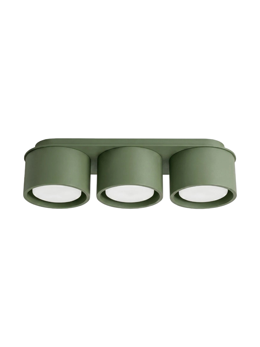 
Design Deckenlampe „Modo“ 3-flammig - Olivgrün
