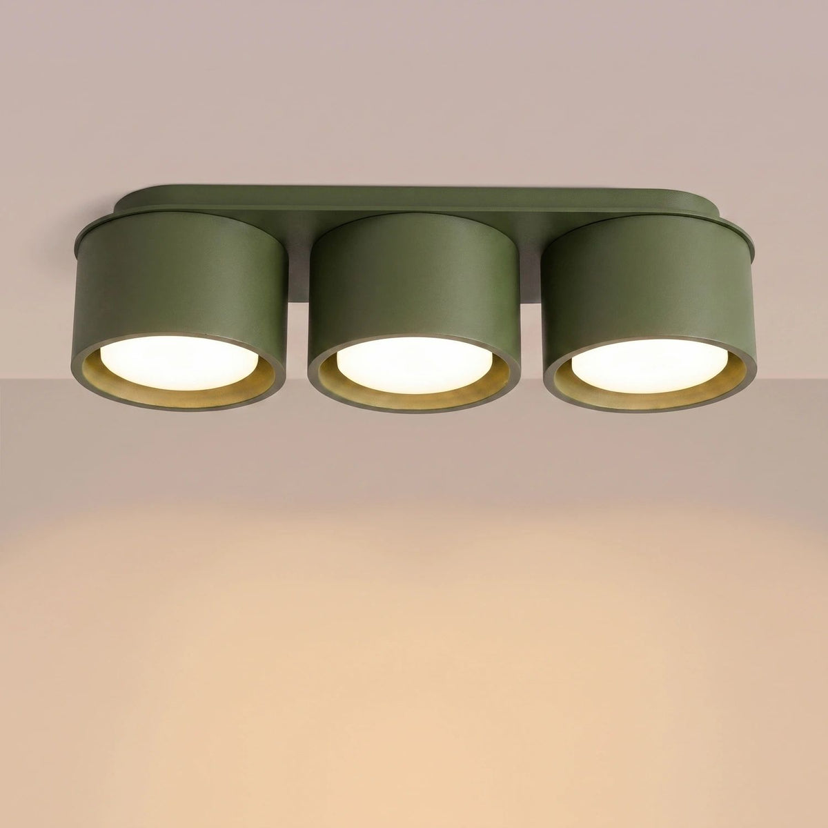 
Design Deckenlampe „Modo“ 3-flammig - Olivgrün