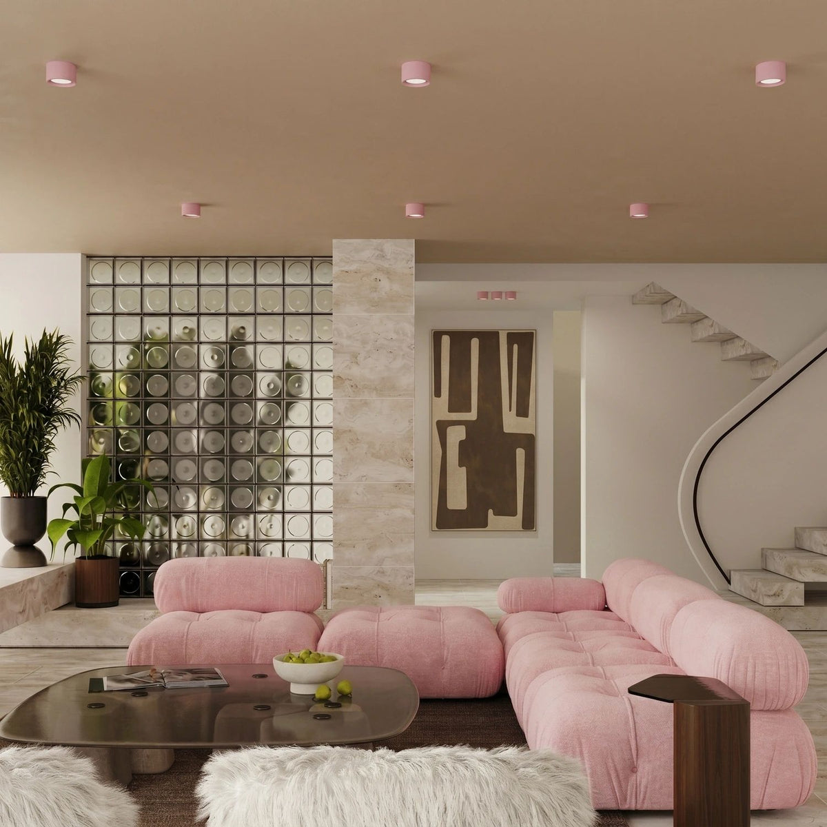 
Design Deckenlampe „Modo“ 1-flammig - Rosa