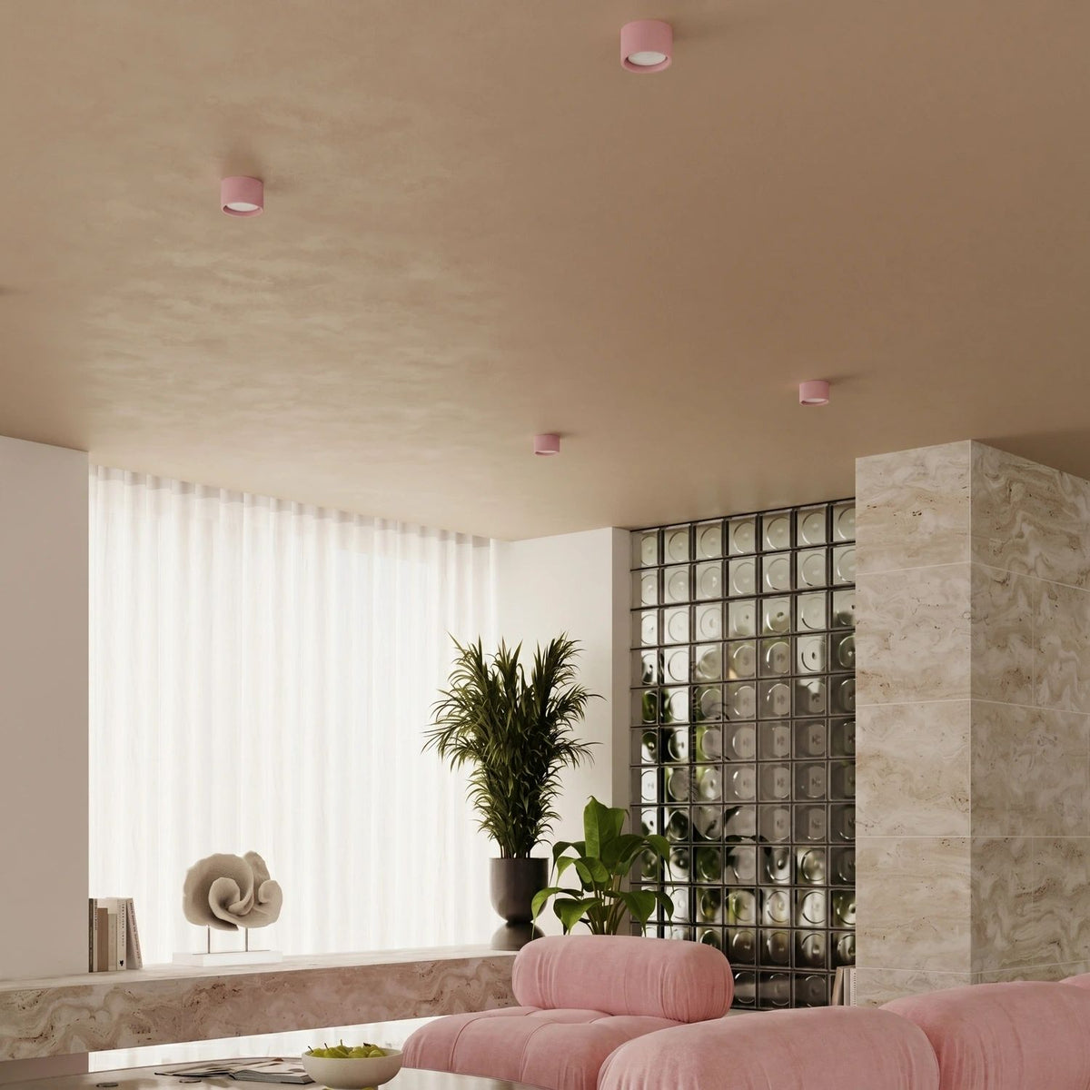 
Design Deckenlampe „Modo“ 1-flammig - Rosa