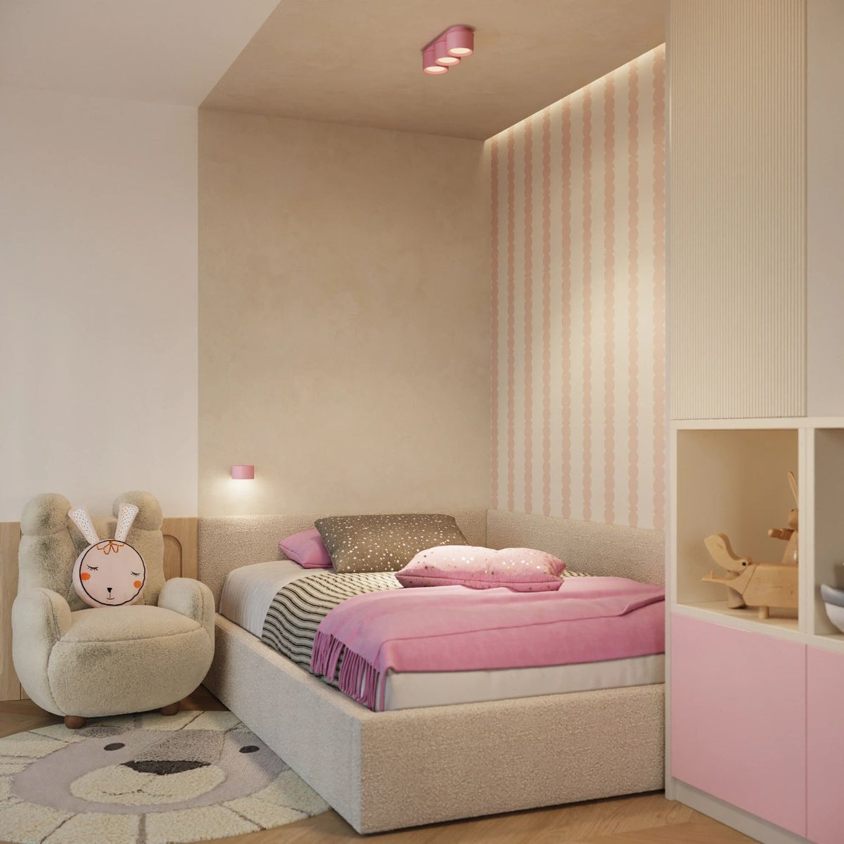 
Design Deckenlampe „Modo“ 2-flammig - Rosa