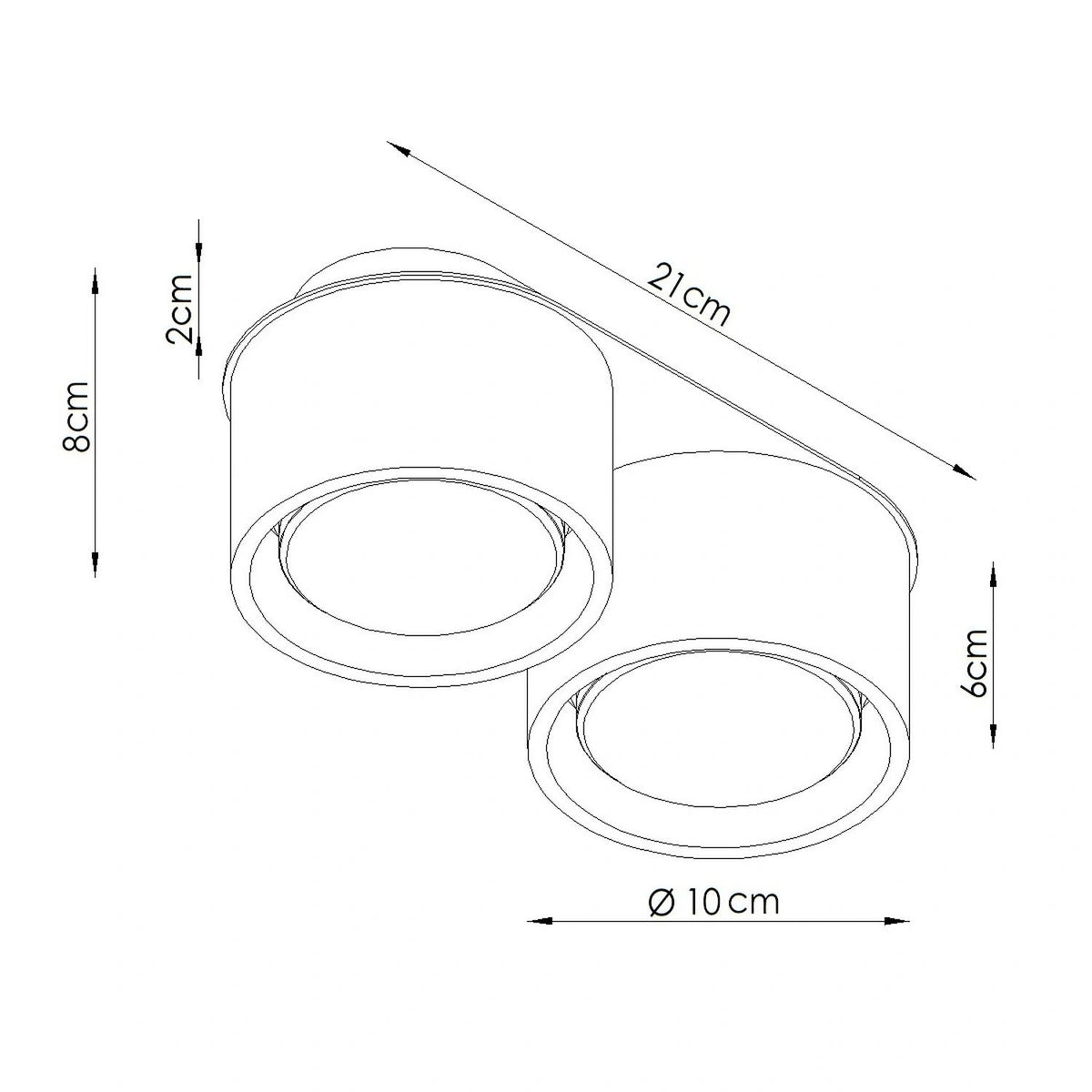 
Design Deckenlampe „Modo“ 2-flammig - Rosa