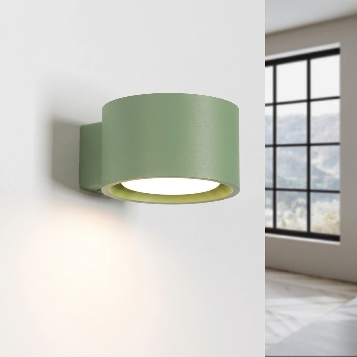 
Design Wandlampe „Modo“ 1-flammig - Salbeigrün