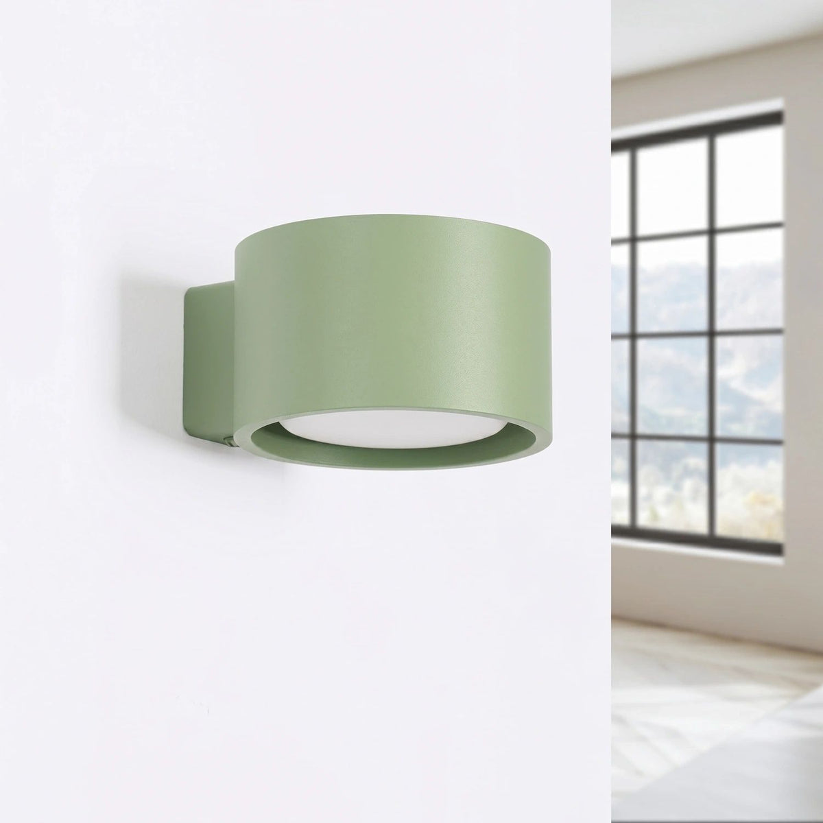 
Design Wandlampe „Modo“ 1-flammig - Salbeigrün