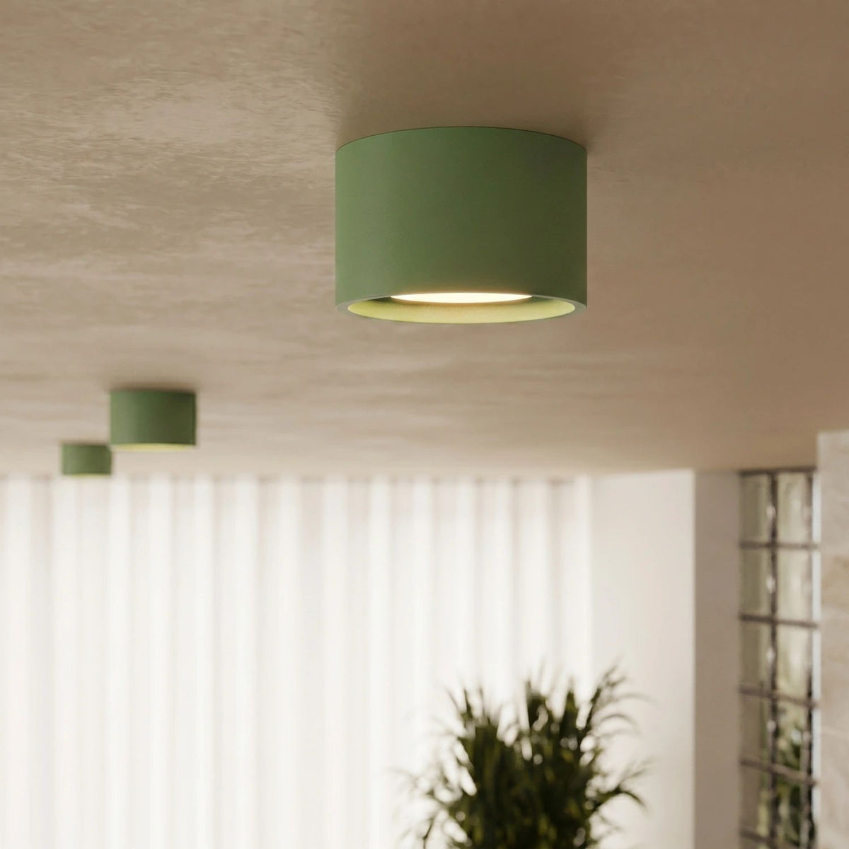 
Design Deckenlampe „Modo“ 1-flammig - Salbeigrün