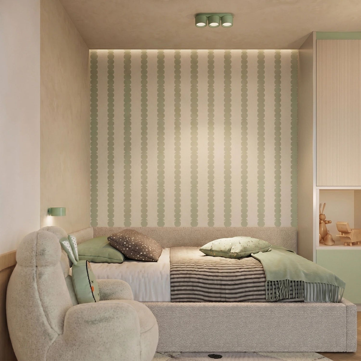 
Design Deckenlampe „Modo“ 2-flammig - Salbeigrün