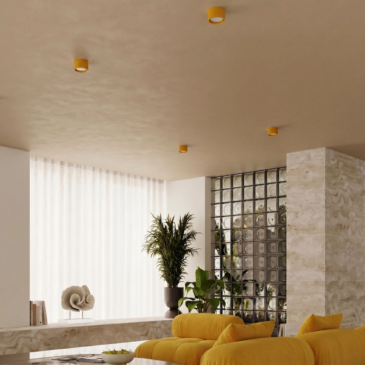 
Design Deckenlampe „Modo“ 1-flammig - Gelb