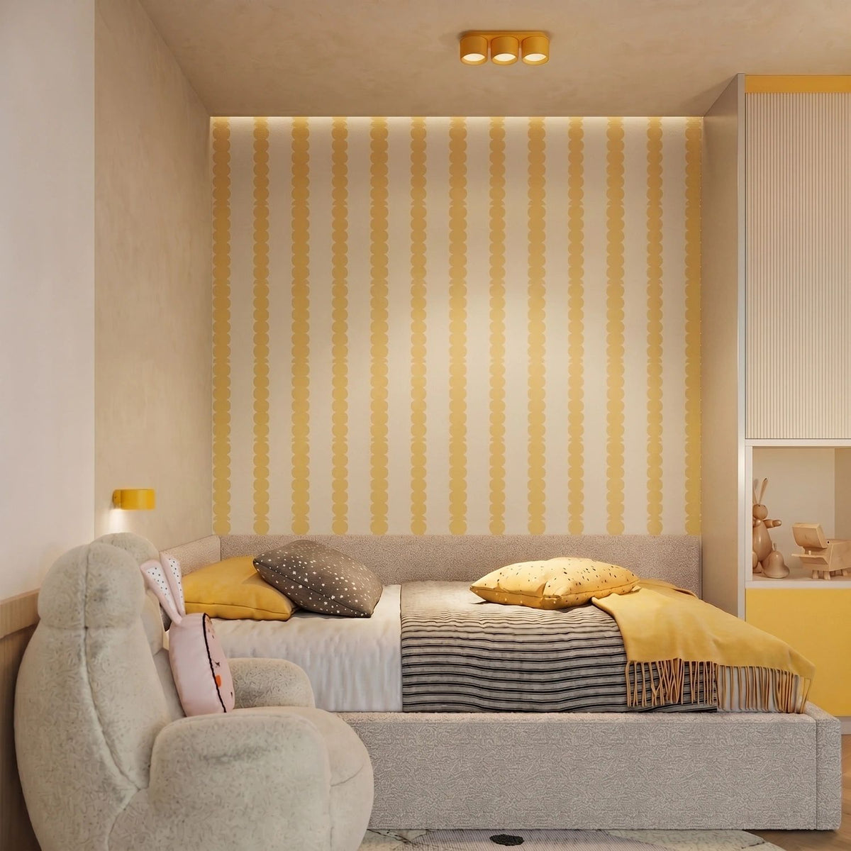 
Design Deckenlampe „Modo“ 2-flammig - Gelb