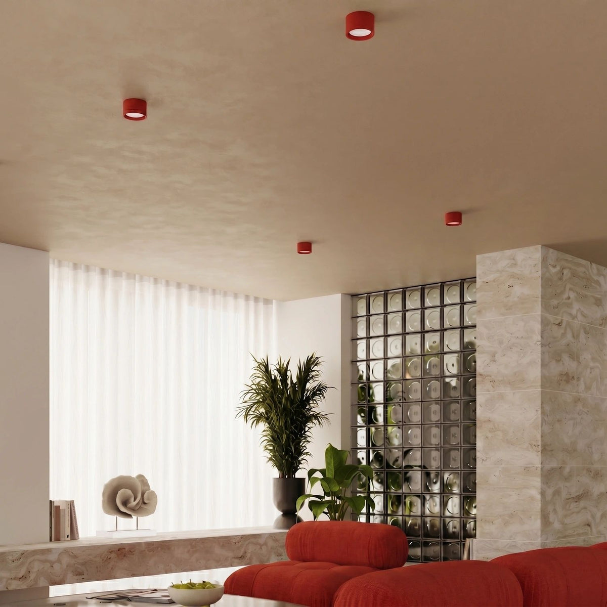 
Design Deckenlampe „Modo“ 1-flammig - Rot