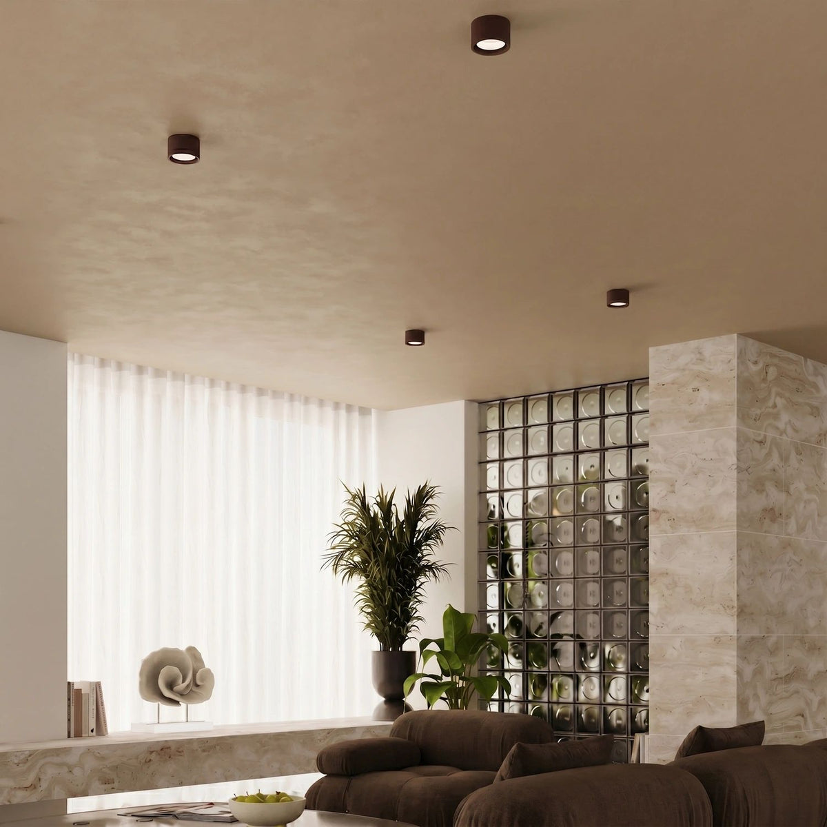 
Design Deckenlampe „Modo“ 2-flammig - Braun