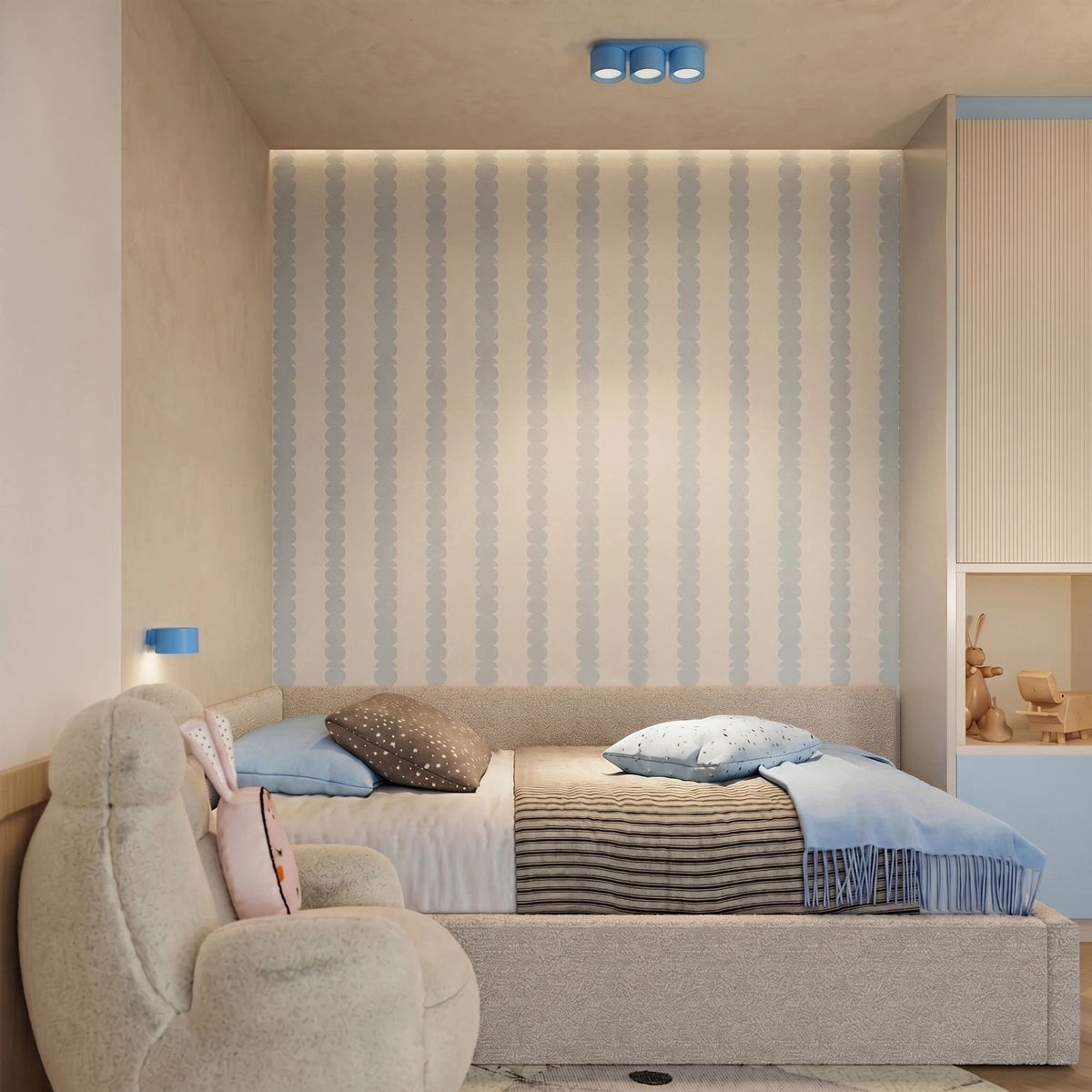 
Design Deckenlampe „Modo“ 2-flammig - Hellblau