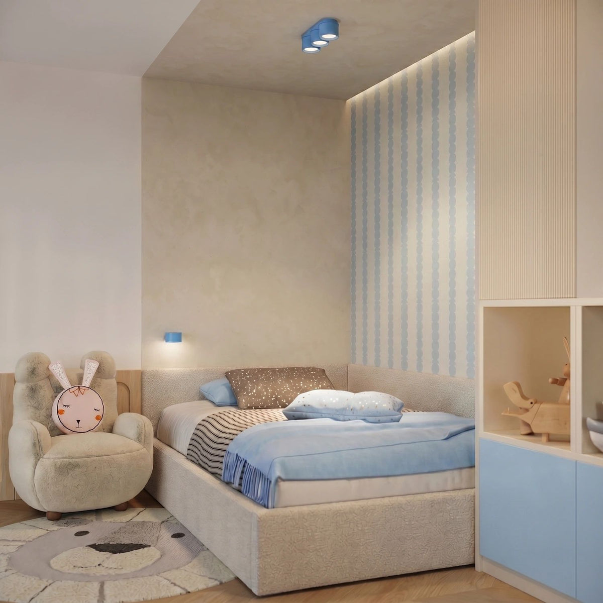 
Design Deckenlampe „Modo“ 2-flammig - Hellblau