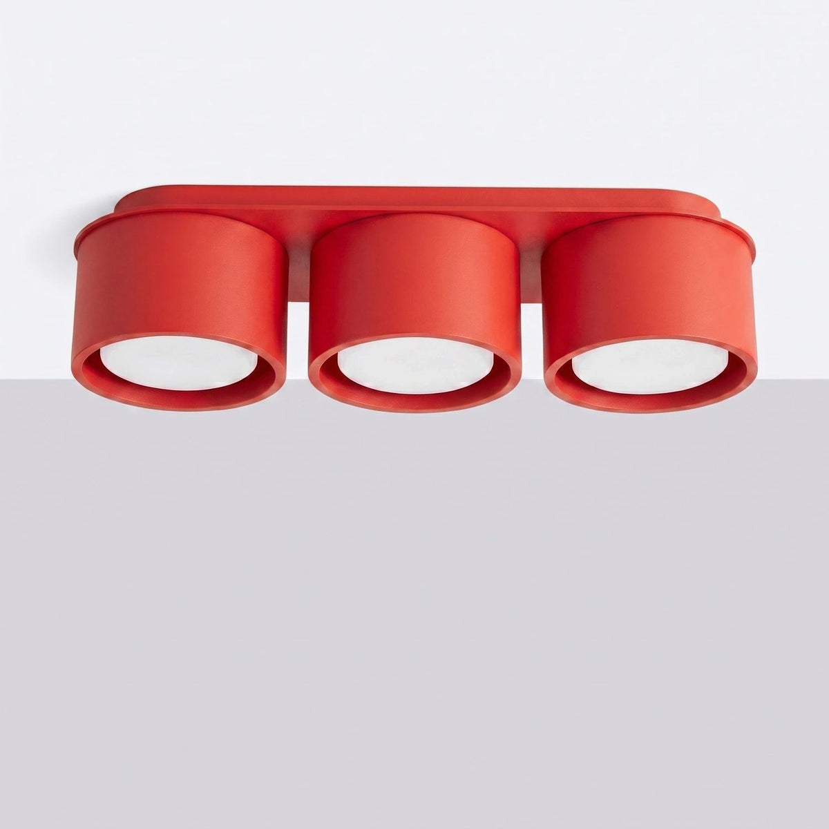 
Plafoniera di design „Modo“ a 3 luci - Rosso