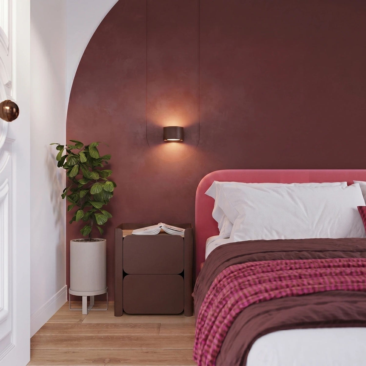 
Design Wandlampe „Modo“ 1-flammig - Braun