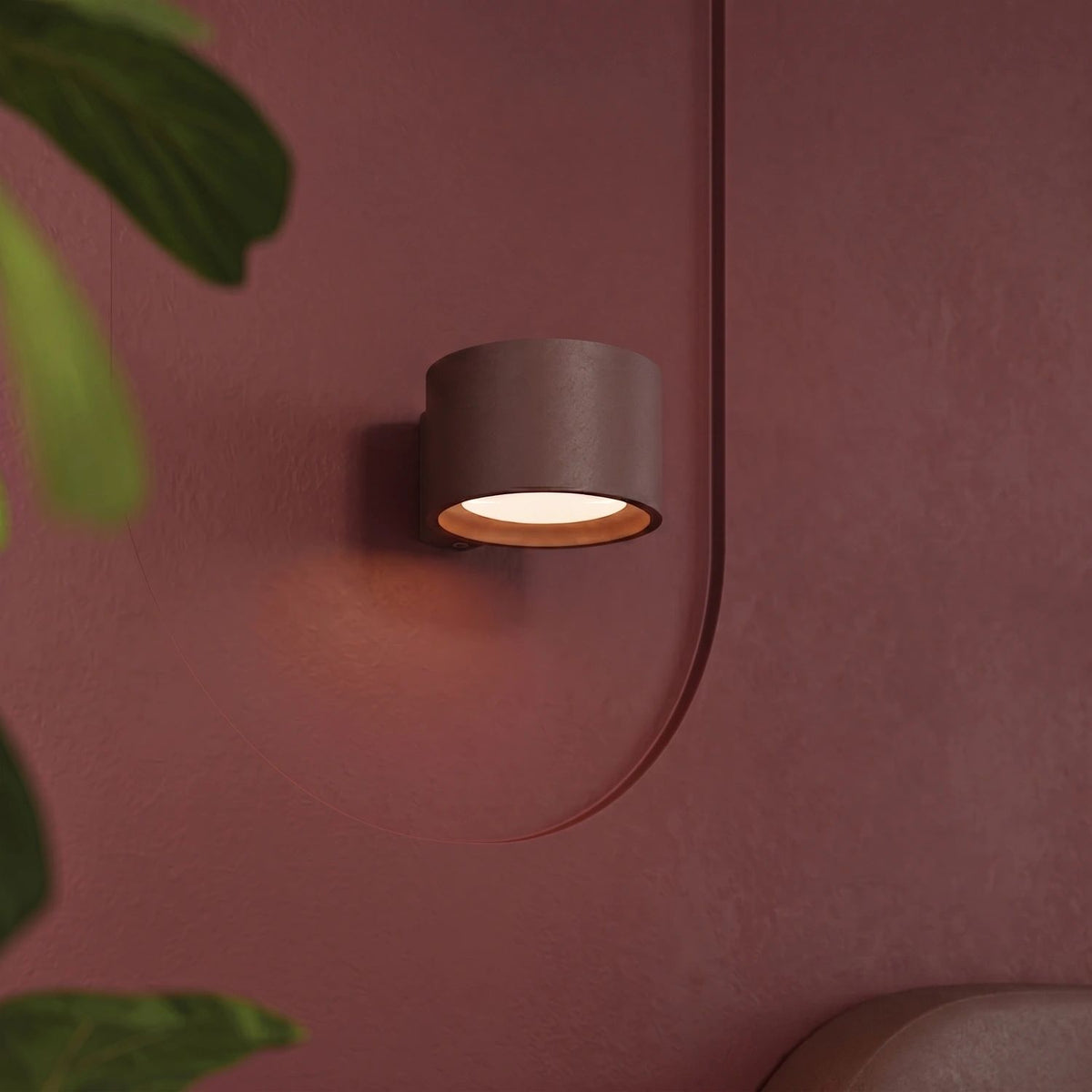 
Design Wandlampe „Modo“ 1-flammig - Braun
