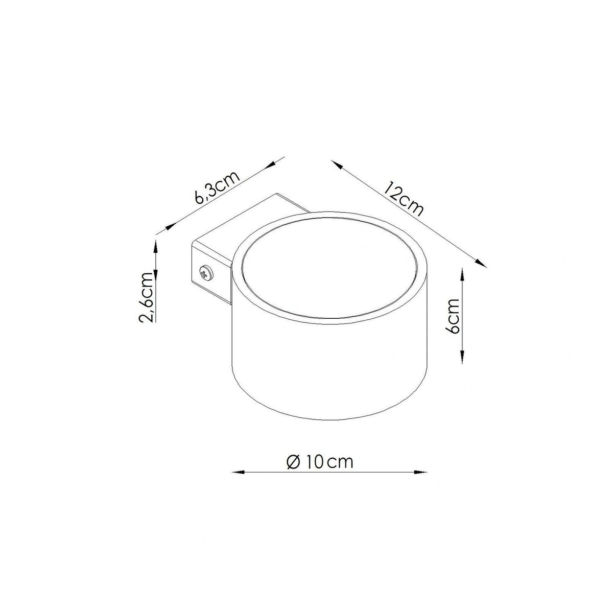 
Design Wandlampe „Modo“ 1-flammig - Braun