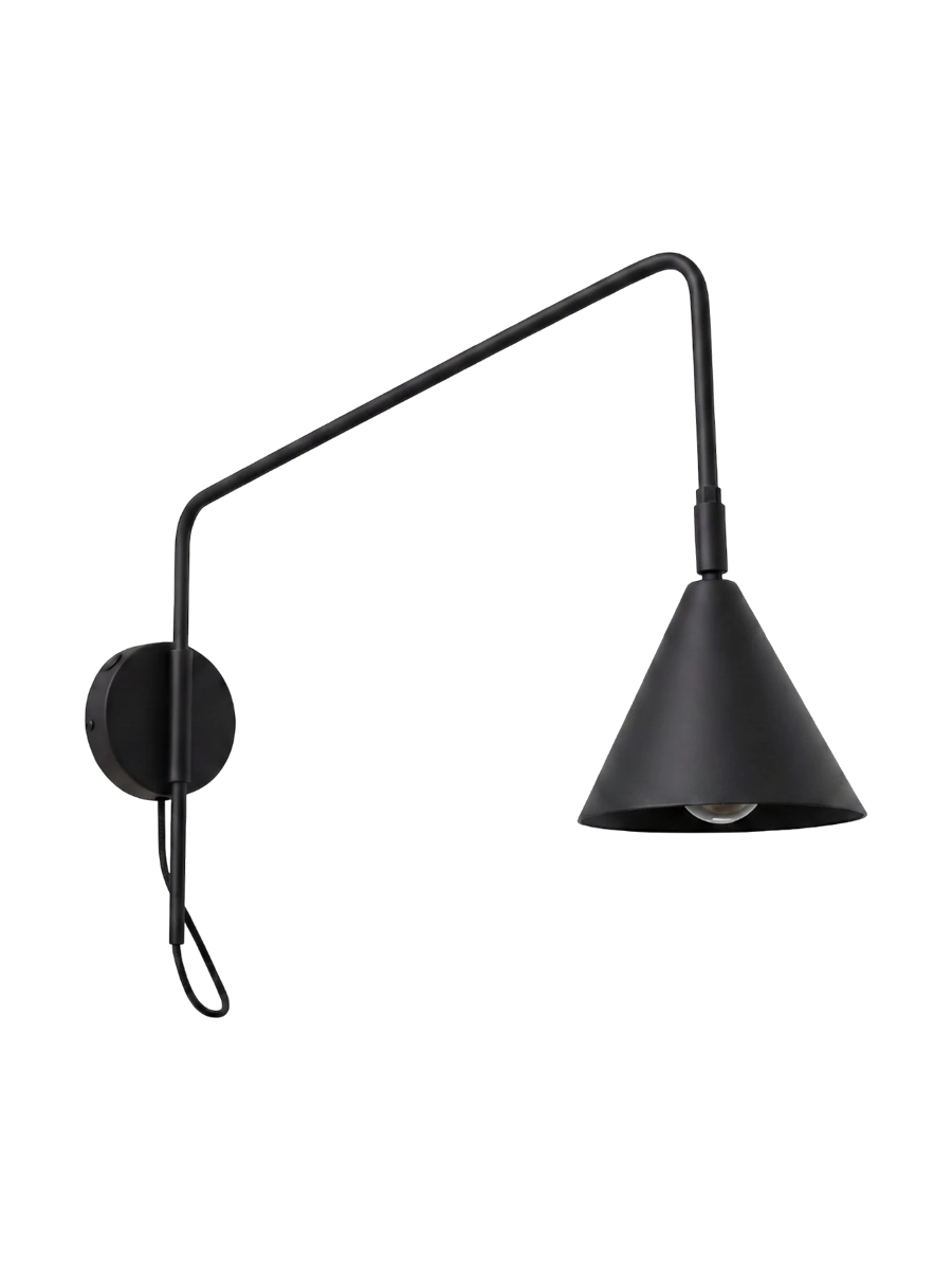 
Design Wandlampe „Nox“ 1-flammig mit Schalter - Gelb