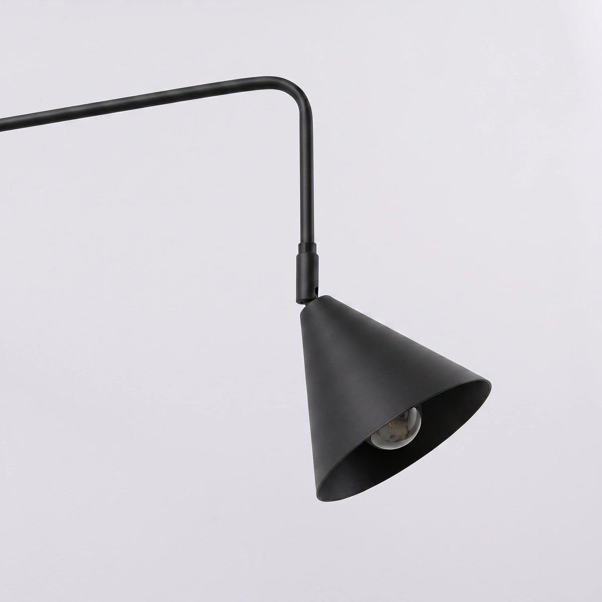
Design Wandlampe „Nox“ 1-flammig mit Schalter - Schwarz