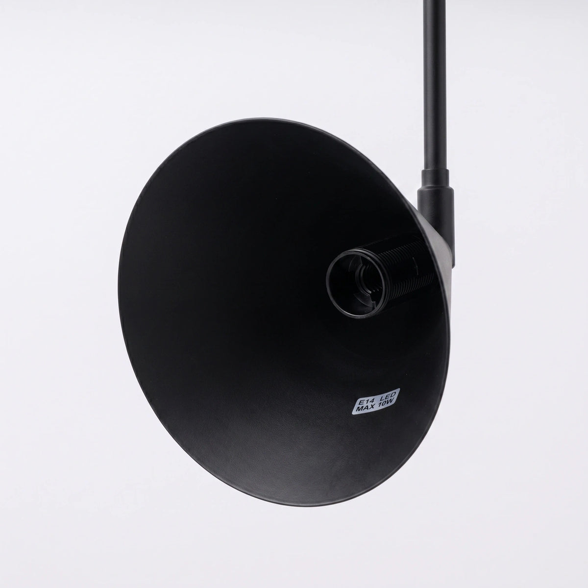 
Design Wandlampe „Nox“ 1-flammig mit Schalter - Schwarz