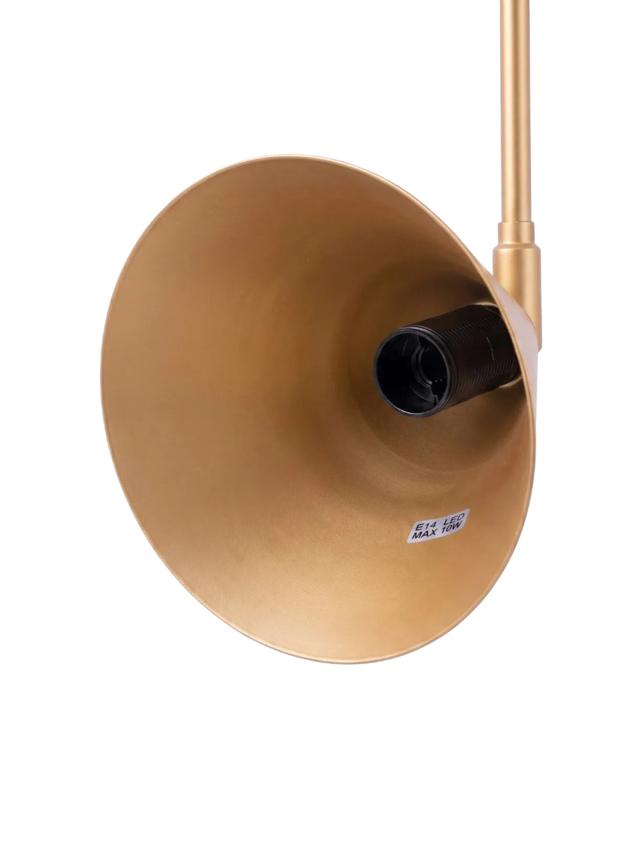 
Design Wandlampe „Nox“ 1-flammig mit Schalter - Gold
