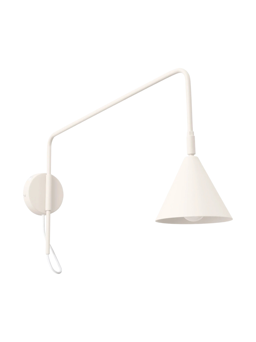 
Design Wandlampe „Nox“ 1-flammig mit Schalter - Beige