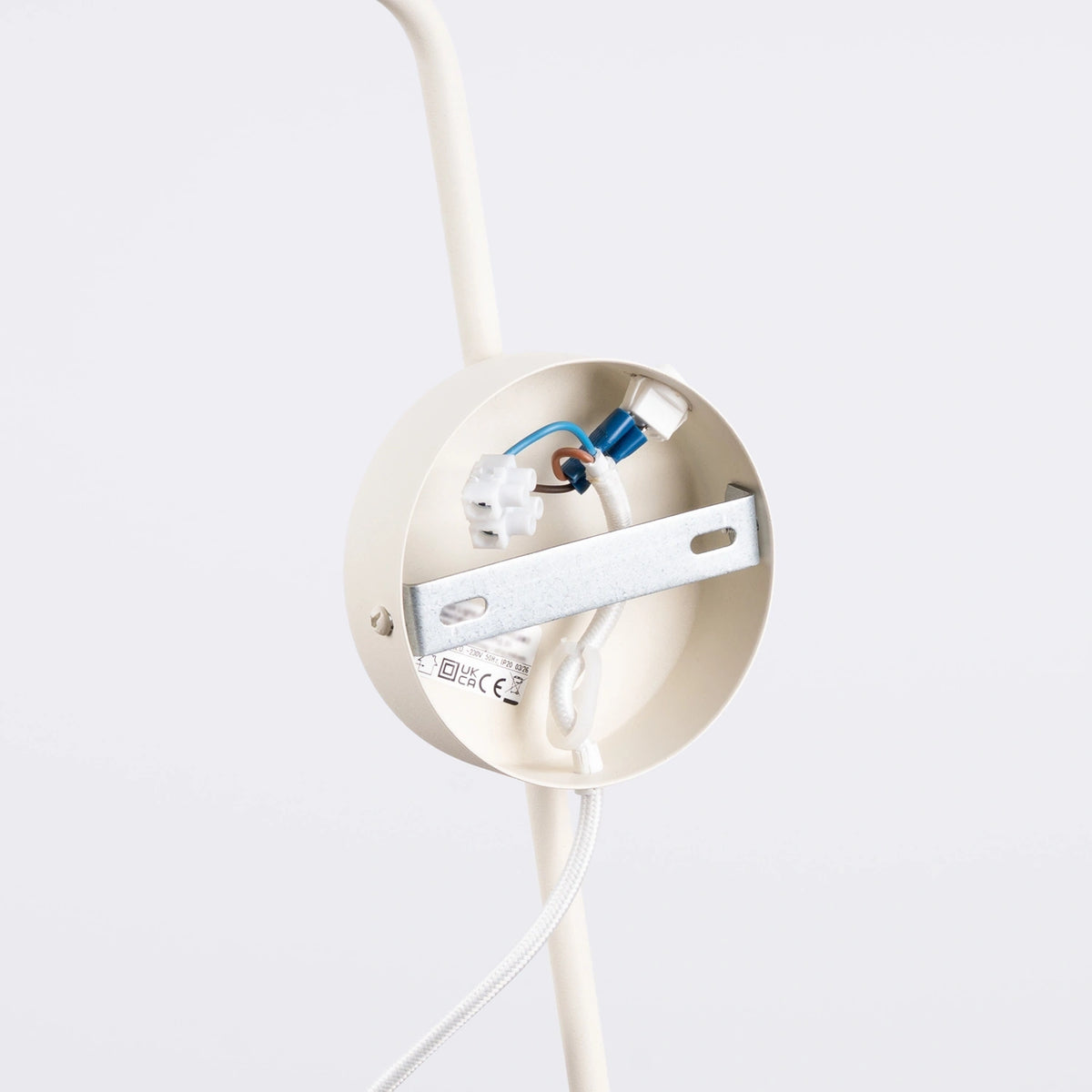 
Design Wandlampe „Nox“ 1-flammig mit Schalter - Beige