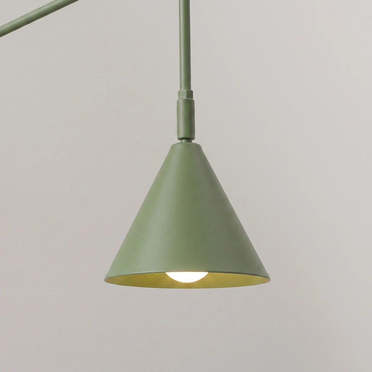 
Design Wandlampe „Nox“ 1-flammig mit Schalter - Olivgrün