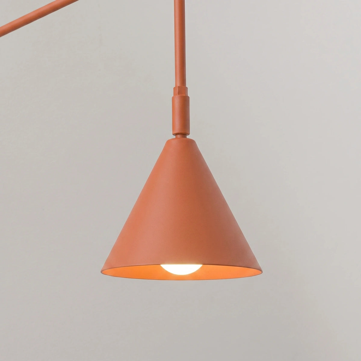 
Design Wandlampe „Nox“ 1-flammig mit Schalter - Ockerrot