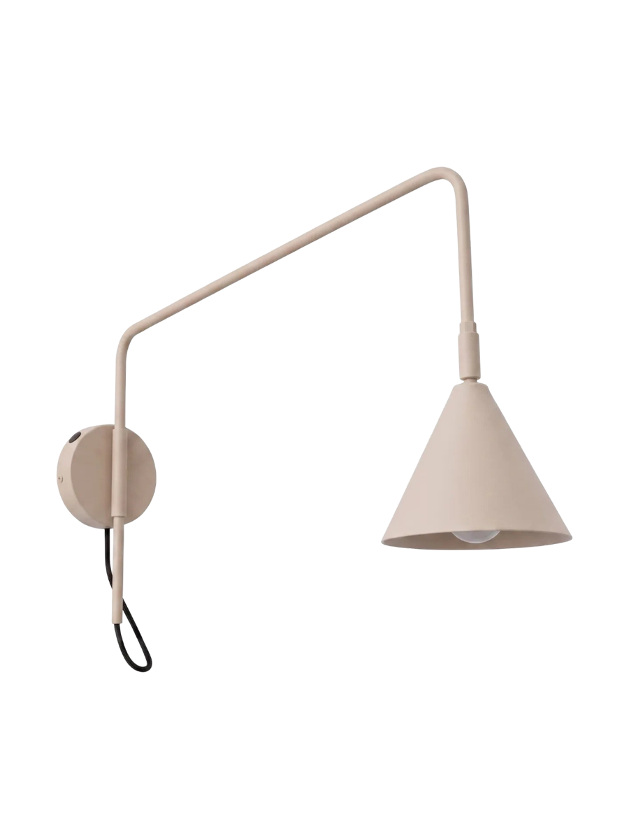 
Design Wandlampe „Nox“ 1-flammig mit Schalter - Gelb