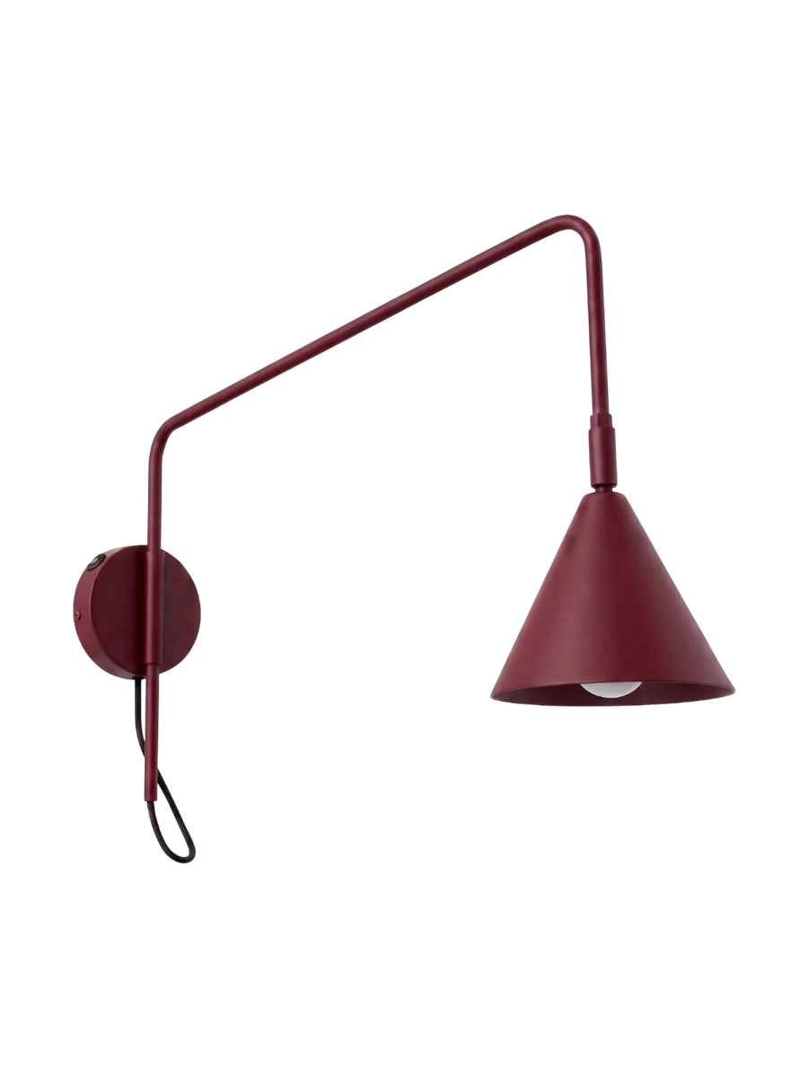 
Design Wandlampe „Nox“ 1-flammig mit Schalter - Gelb